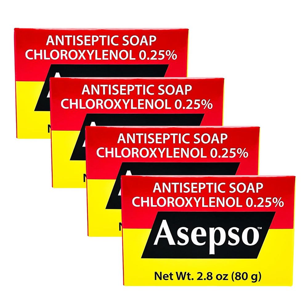 Asepso jabón antiseptico original, empaque 4 pack, limpieza diaria y protección.