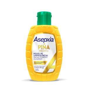 Asepxia polvo limpiador facial con enzima de piña, activación con agua para espuma suave.