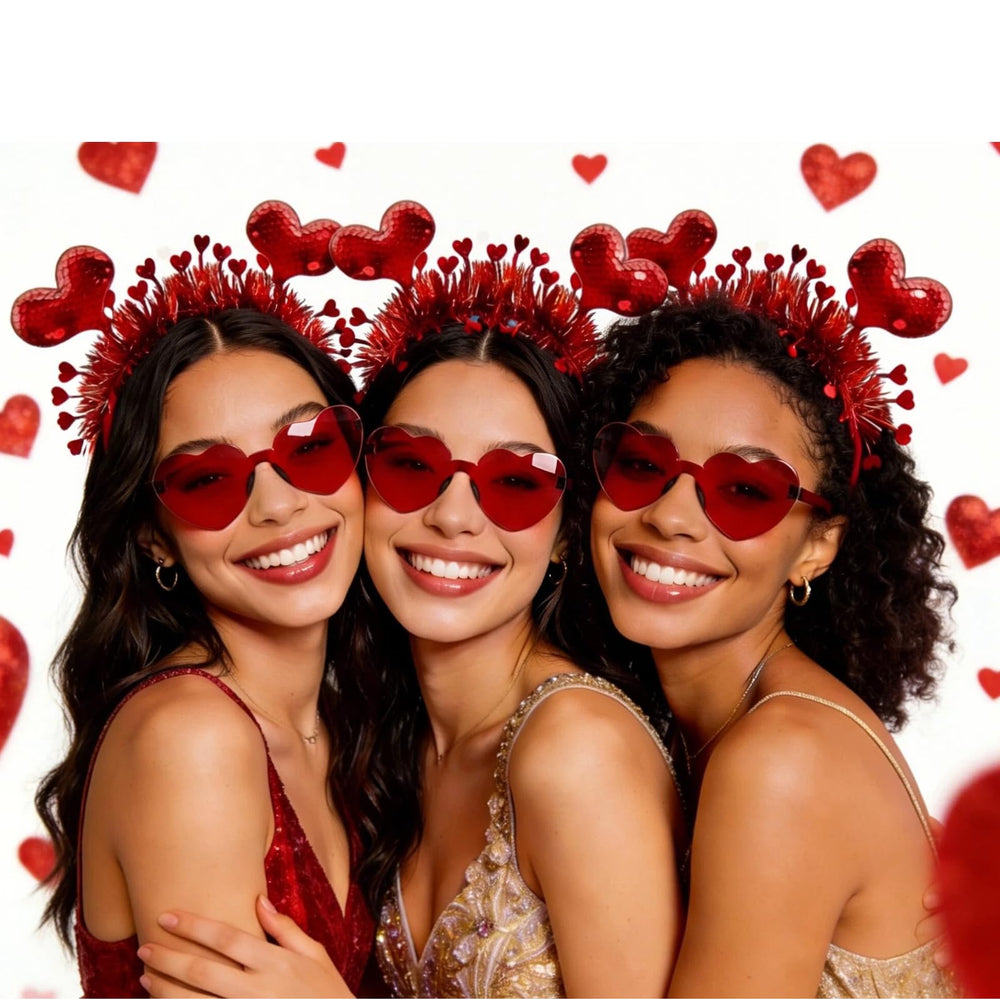 Asikkon conjunto diadema y gafas para fotos y eventos