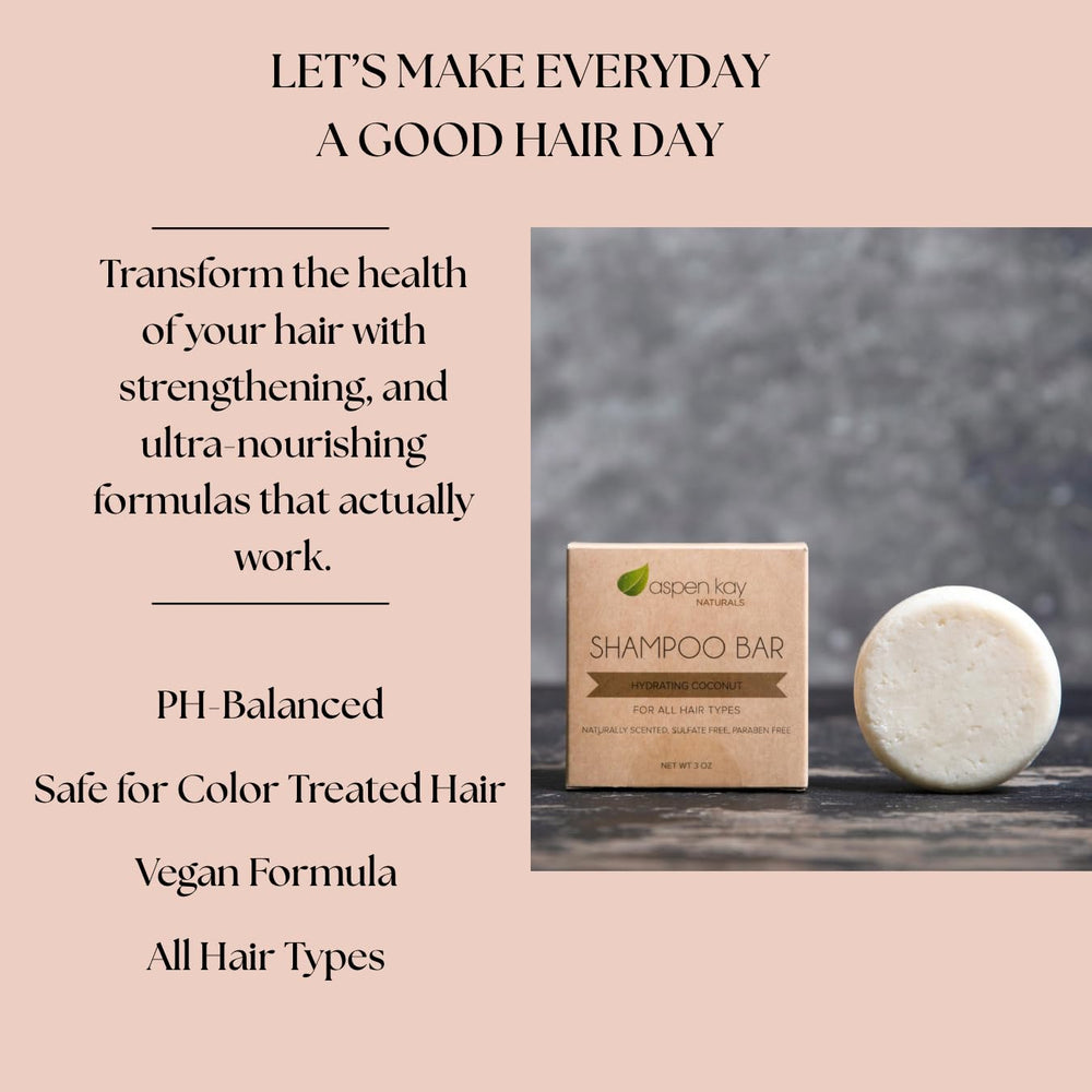 Ingredientes orgánicos del champú Aspen Kay Naturals coco argán
