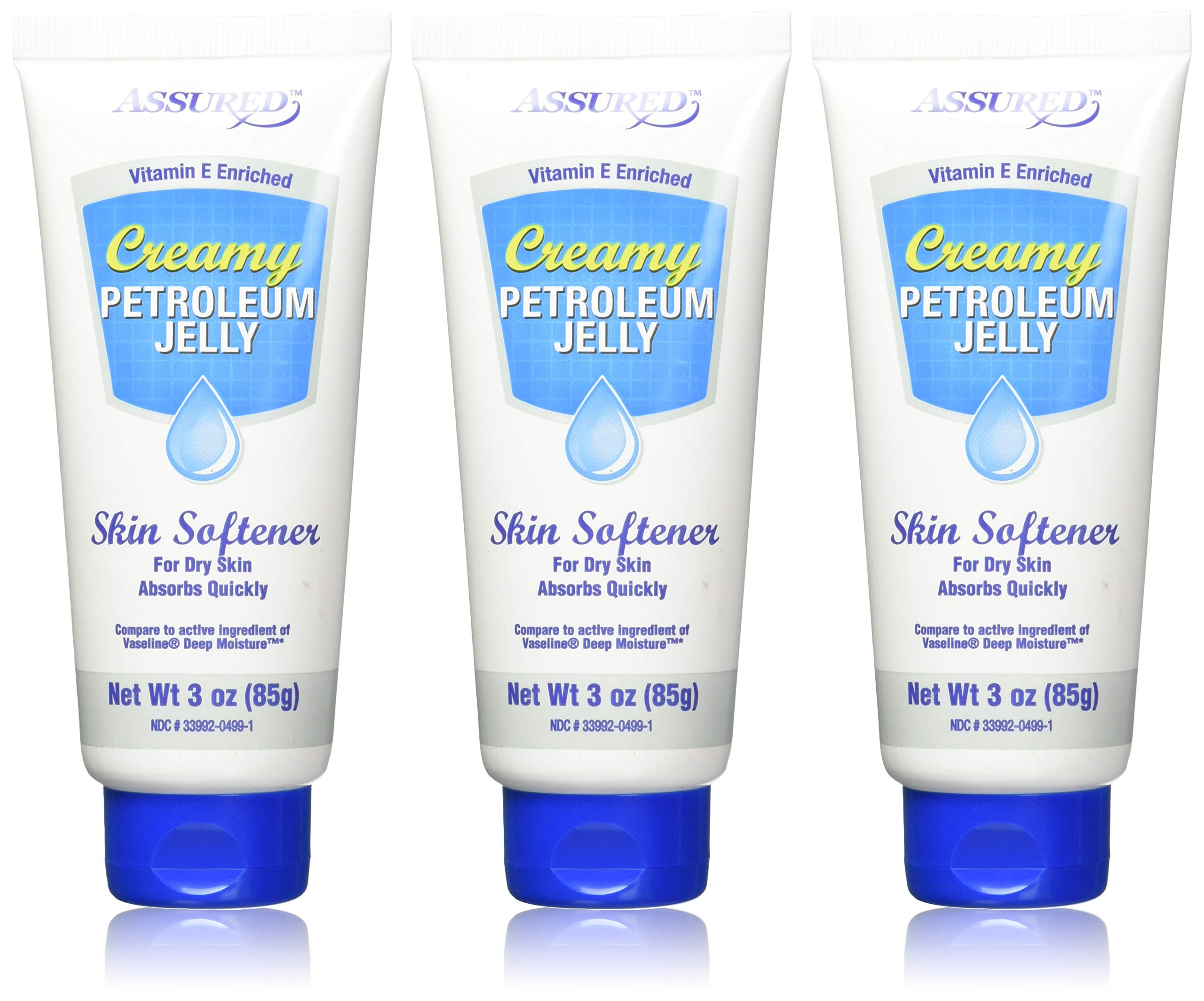 ASSURED crema vaselina cremosa en tubo de 3 onzas para manos suaves