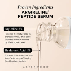 Aplicación nocturna con Asterwood Argireline para piel más suave.