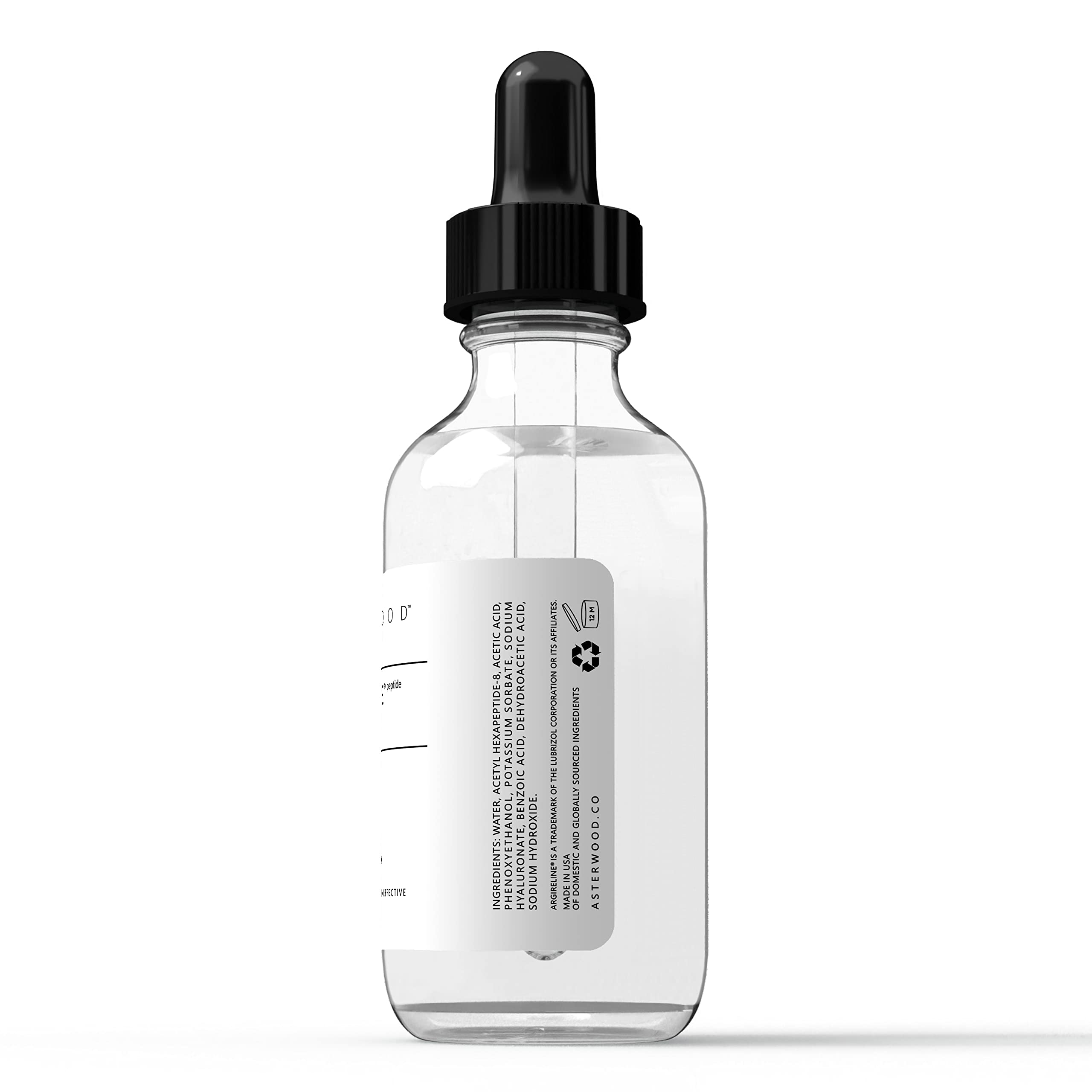 Envase compacto de Asterwood Argireline ideal para viaje.
