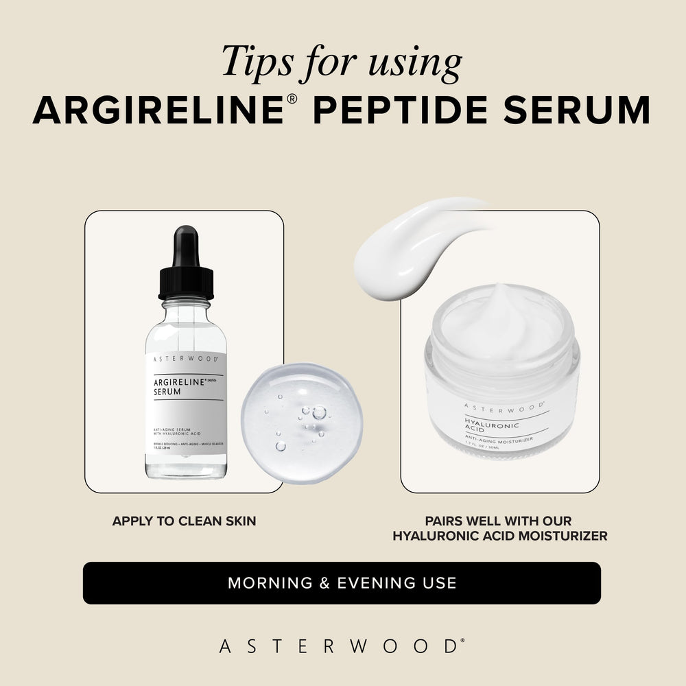Piel sensible se beneficia de la fórmula suave de Asterwood Argireline.