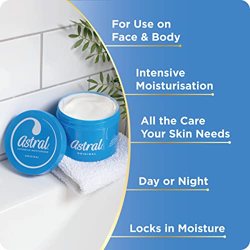 ASTRAL Crema hidratante, aplicación facial suave para piel normal durante el día