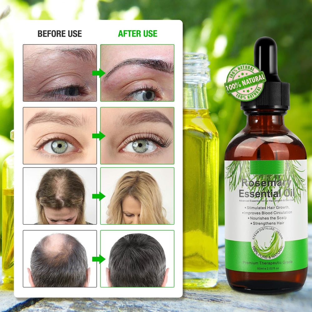 ATOANY Cepillos para cejas y pestañas con romero para crecimiento suave y definido.