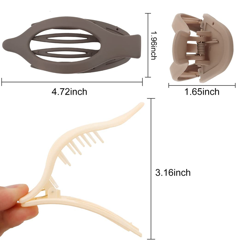 ATODEN conjunto de 3 pinzas planas mate para distintos estilos.
