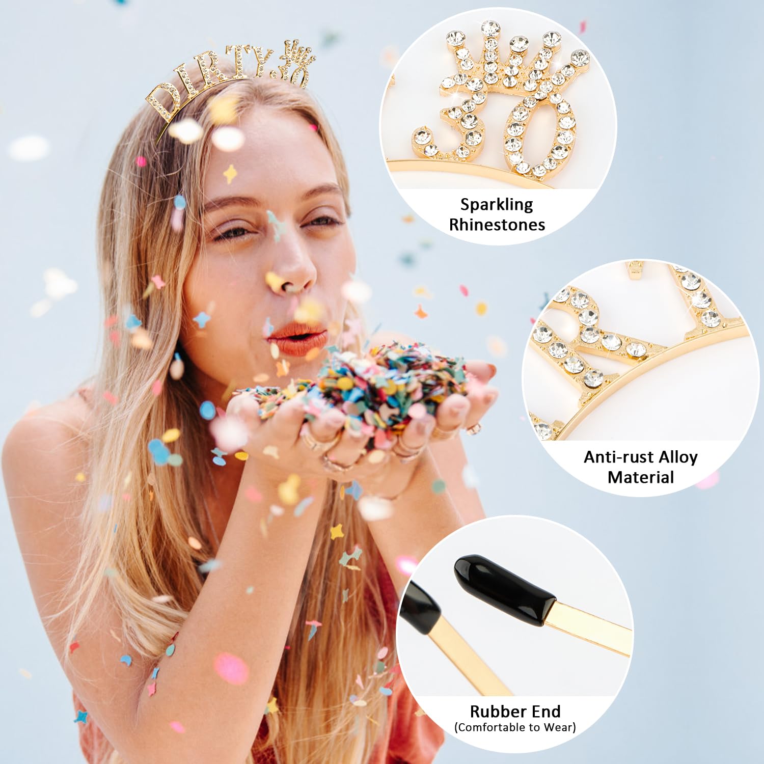 Diadema Atoden con ajuste flexible, cómoda para diferentes cabezas.