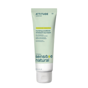 Acondicionador ATTITUDE para cabello sensible en botella, cuidado diario suave