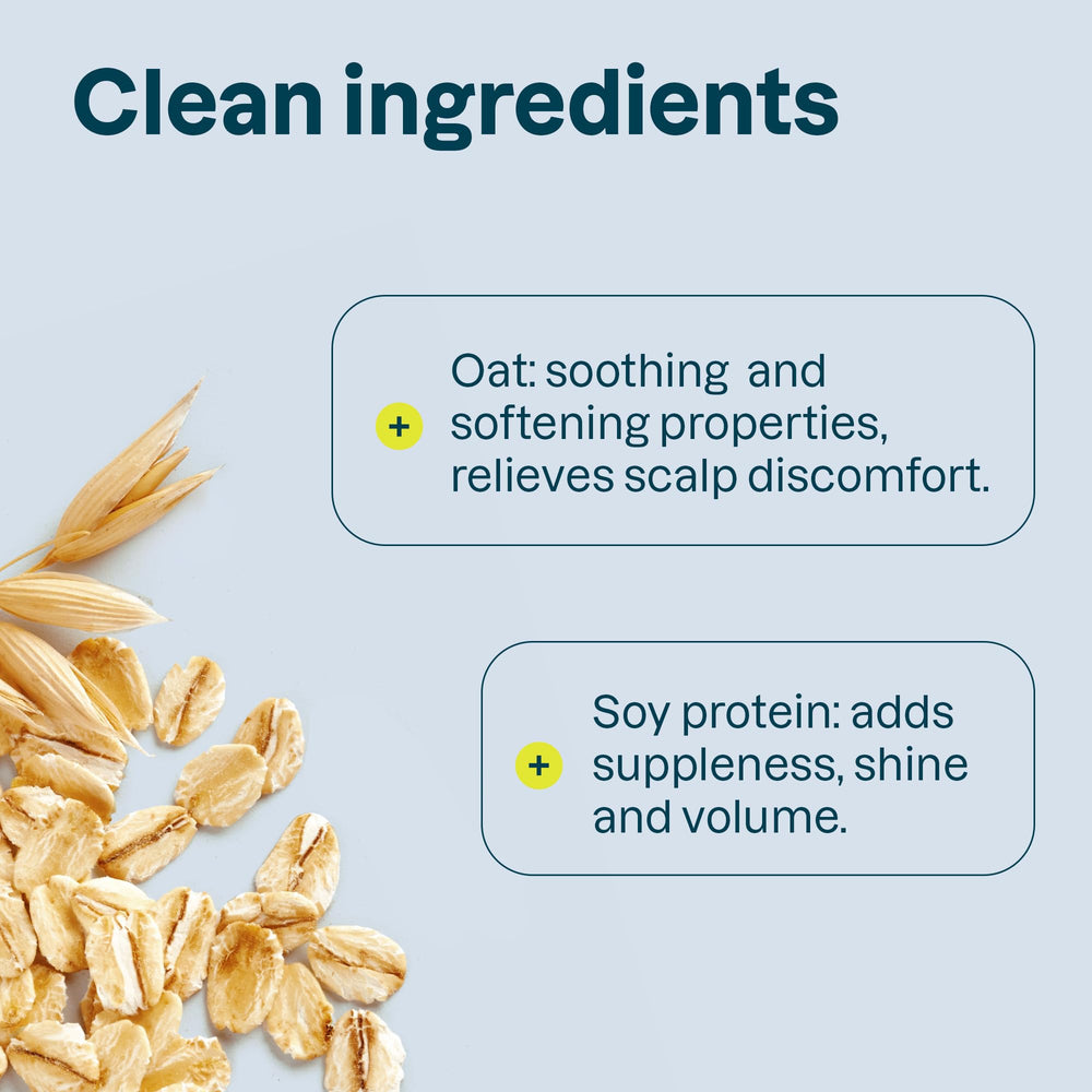 Fórmula con ingredientes naturales que cuidan el cabello con suavidad.