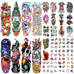 Atydkug tatuajes temporales cohete para brazos, perfecto para fiestas y juegos imaginativos.