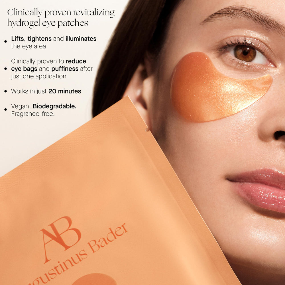Parche ocular Augustinus Bader con hidrogel suave para refrescar la mirada.