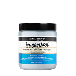 Aunt Jackie's In Control, botella antifrizz, para cabello más suave y manejable.