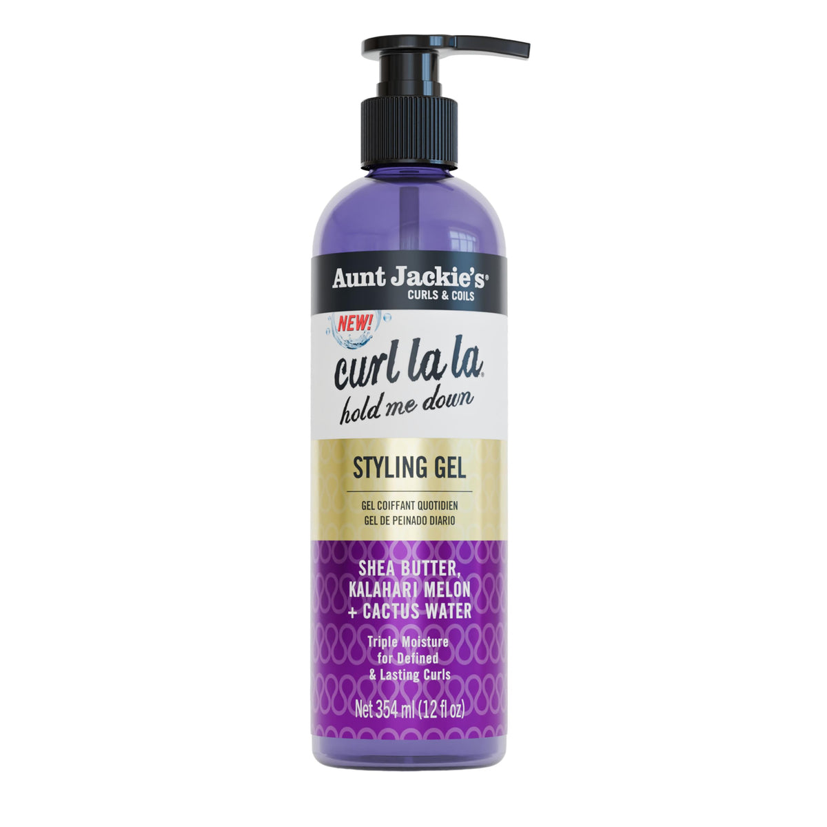 Aunt Jackie's Curl La La aplicación del gel para rizos, define sin apelmazar y fija de forma flexible.