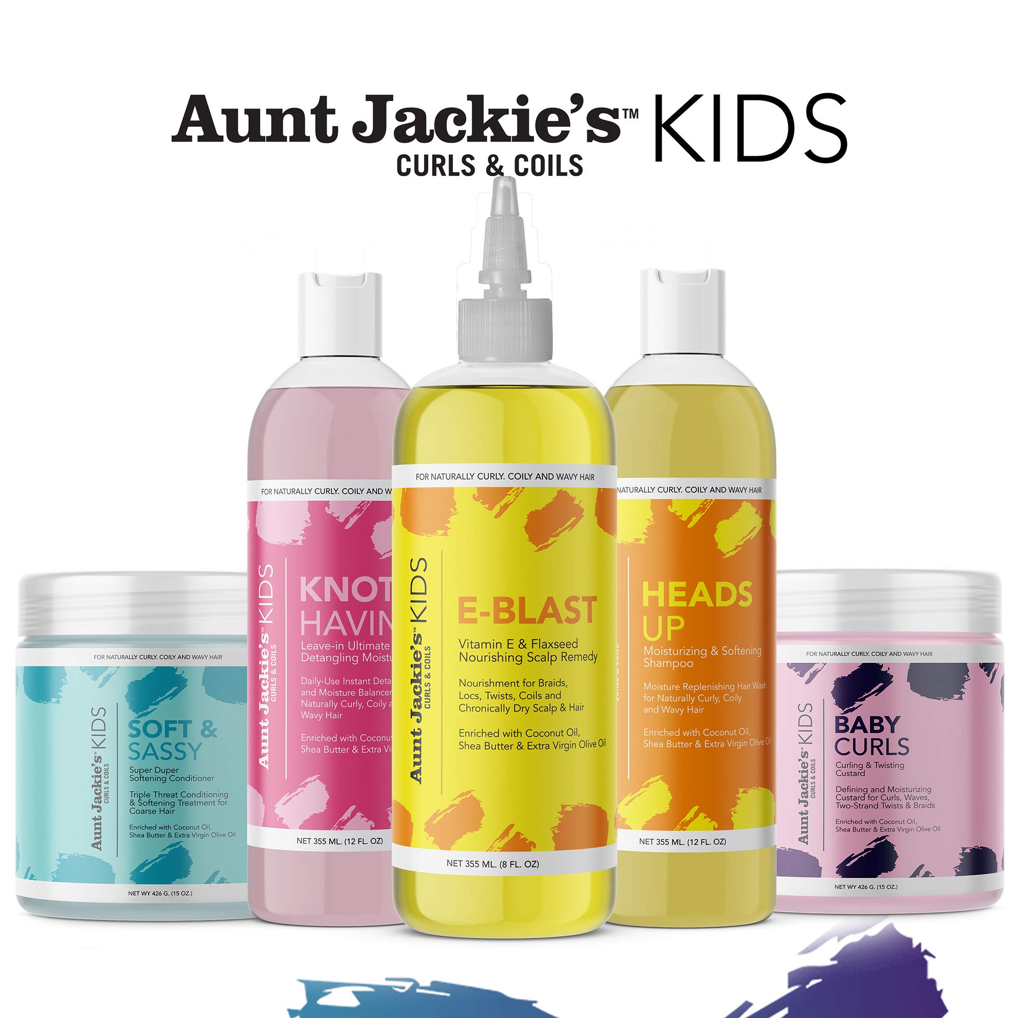 Aunt Jackie's Kids Knot Havin' It: hecho en EE. UU. para cabello infantil