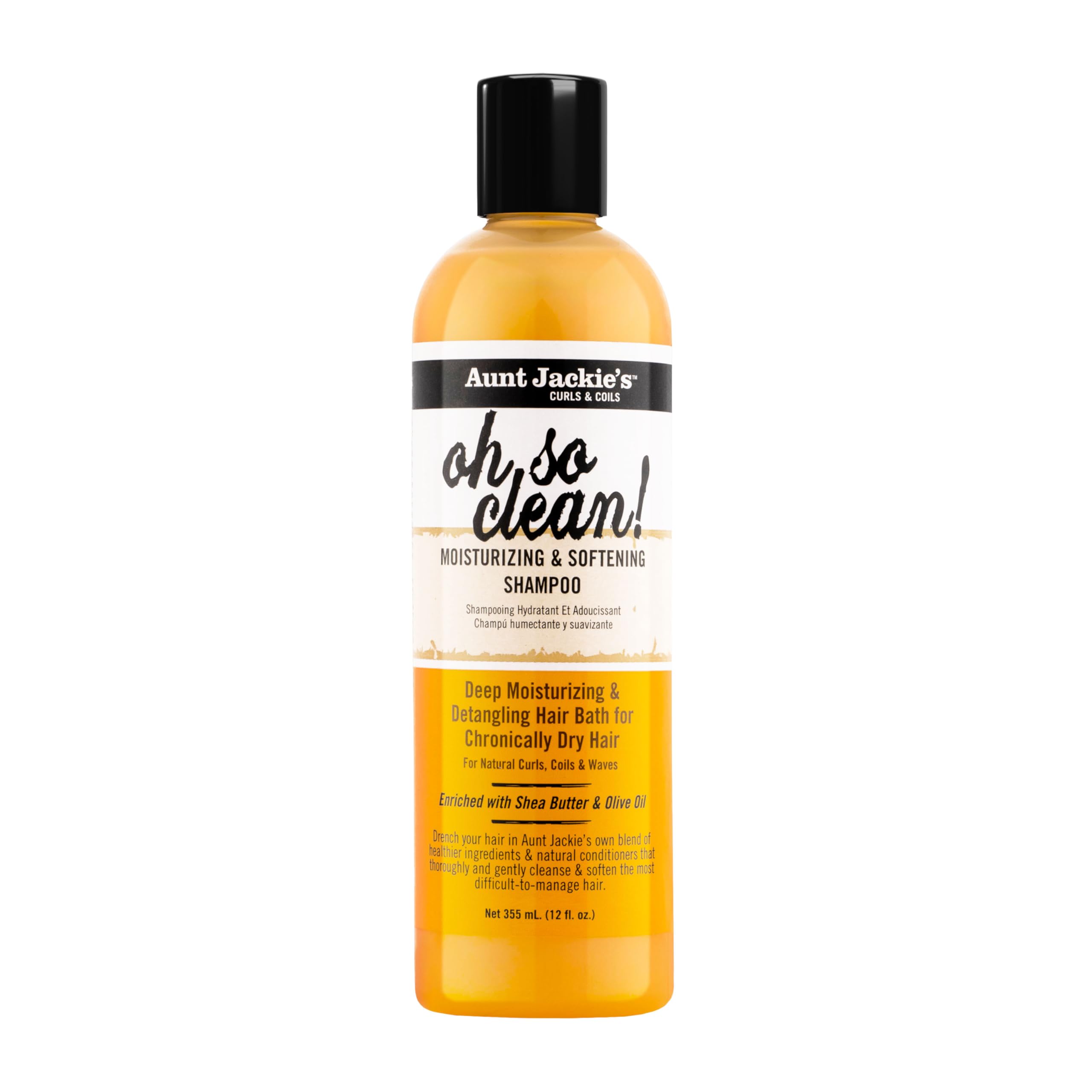 Aunt Jackie's Oh So Clean: botella de champú hidratante para rizos definidos.