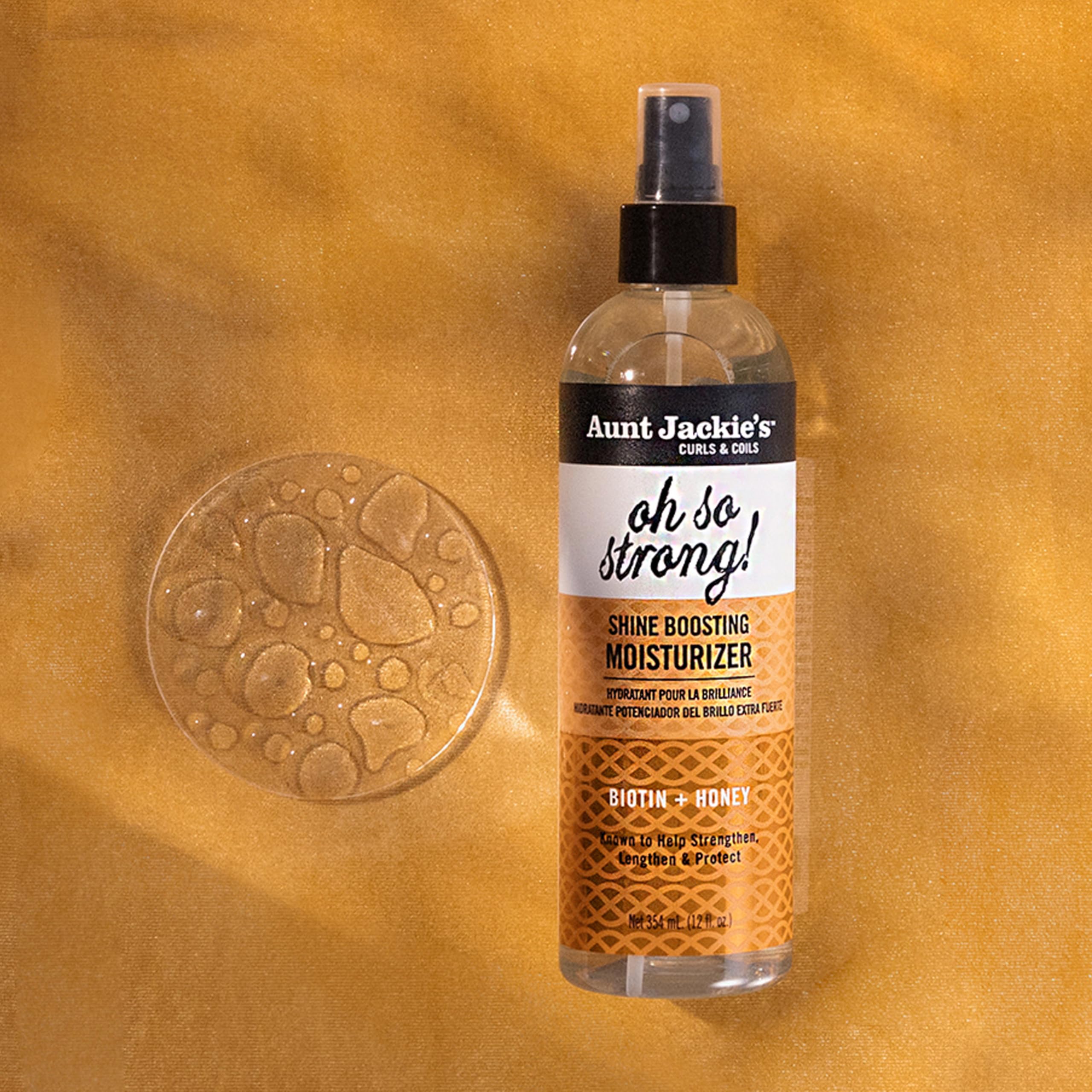 Aunt Jackie’s Oh So Strong trenzas locs: brillo visible en peinados protegidos