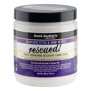Aunt Jackie's Rescatado: botella de semilla de uva para hidratación profunda del cabello