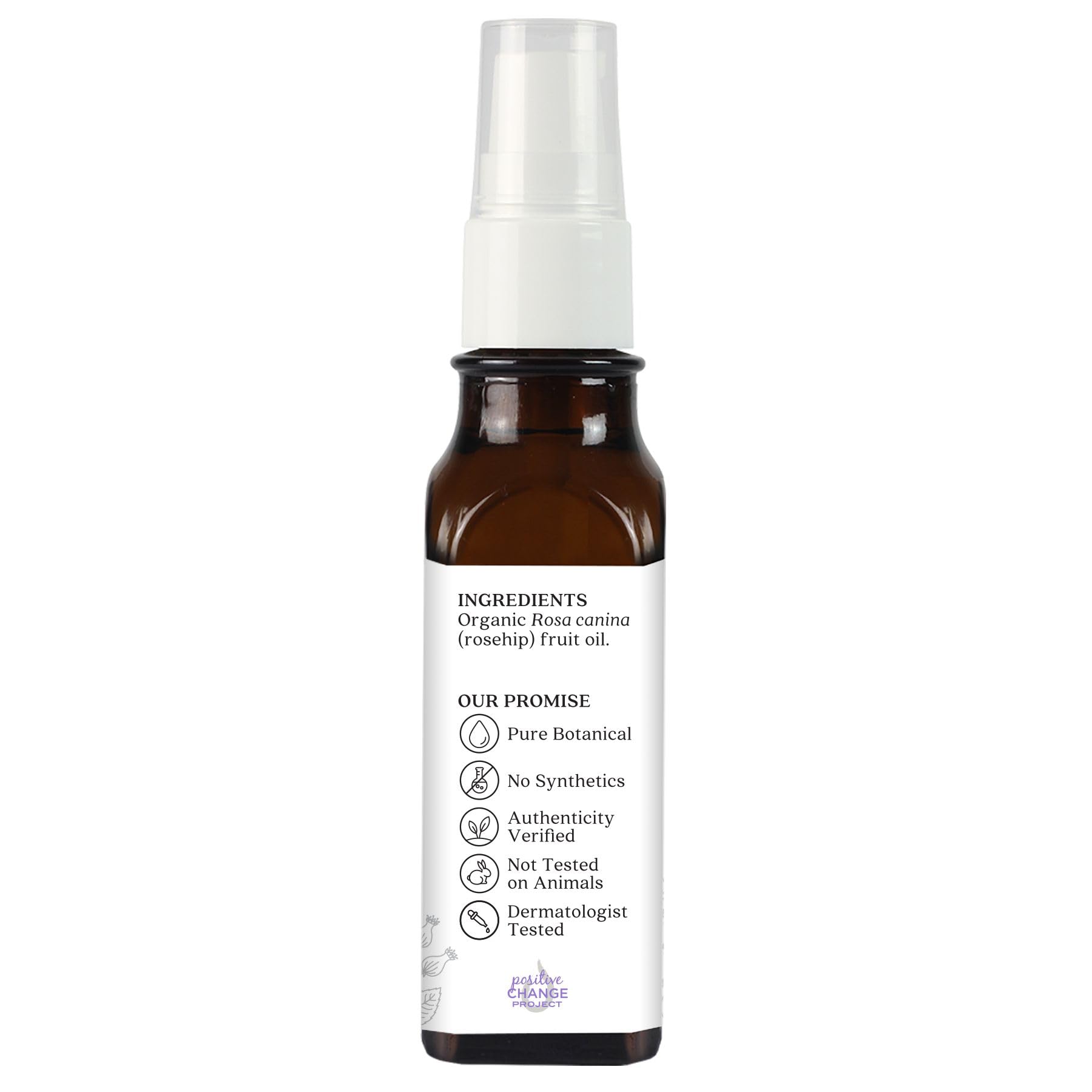 Textura sedosa del aceite rosa mosqueta Aura Cacia para el rostro.