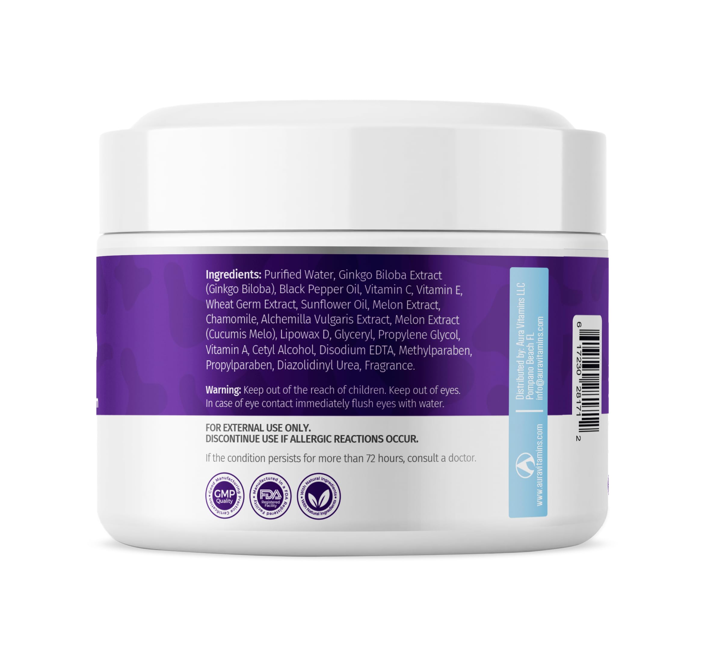 Aura Vitamins crema para manchas blancas – tono de piel más homogéneo.