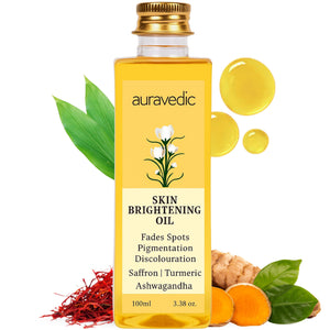 Auravedic aceite curcuma brillo piel, para brillo natural y piel suave.