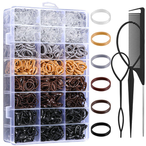 Auroray gomas elasticas para pelo en 6 colores, ideal para peinados diarios