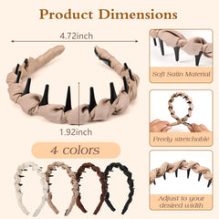 Auseibeely diadema con dientes zigzag, agarre antideslizante para entrenamientos y días ocupados.