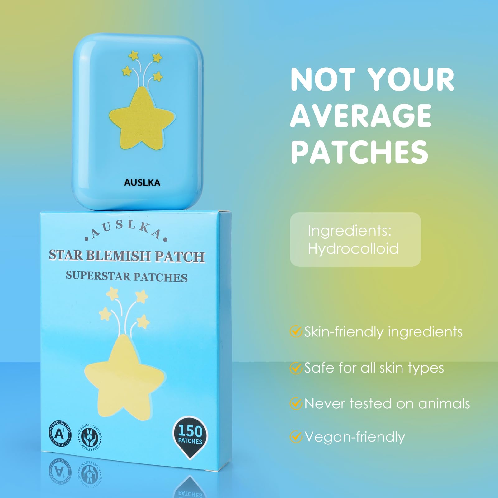 Espejo compacto AUSLKA con forma estrella, ideal para retoques en cualquier lugar.