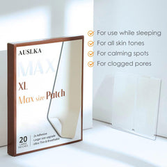 AUSLKA parche XL para mejilla, diseño contorneado que oculta la imperfección.