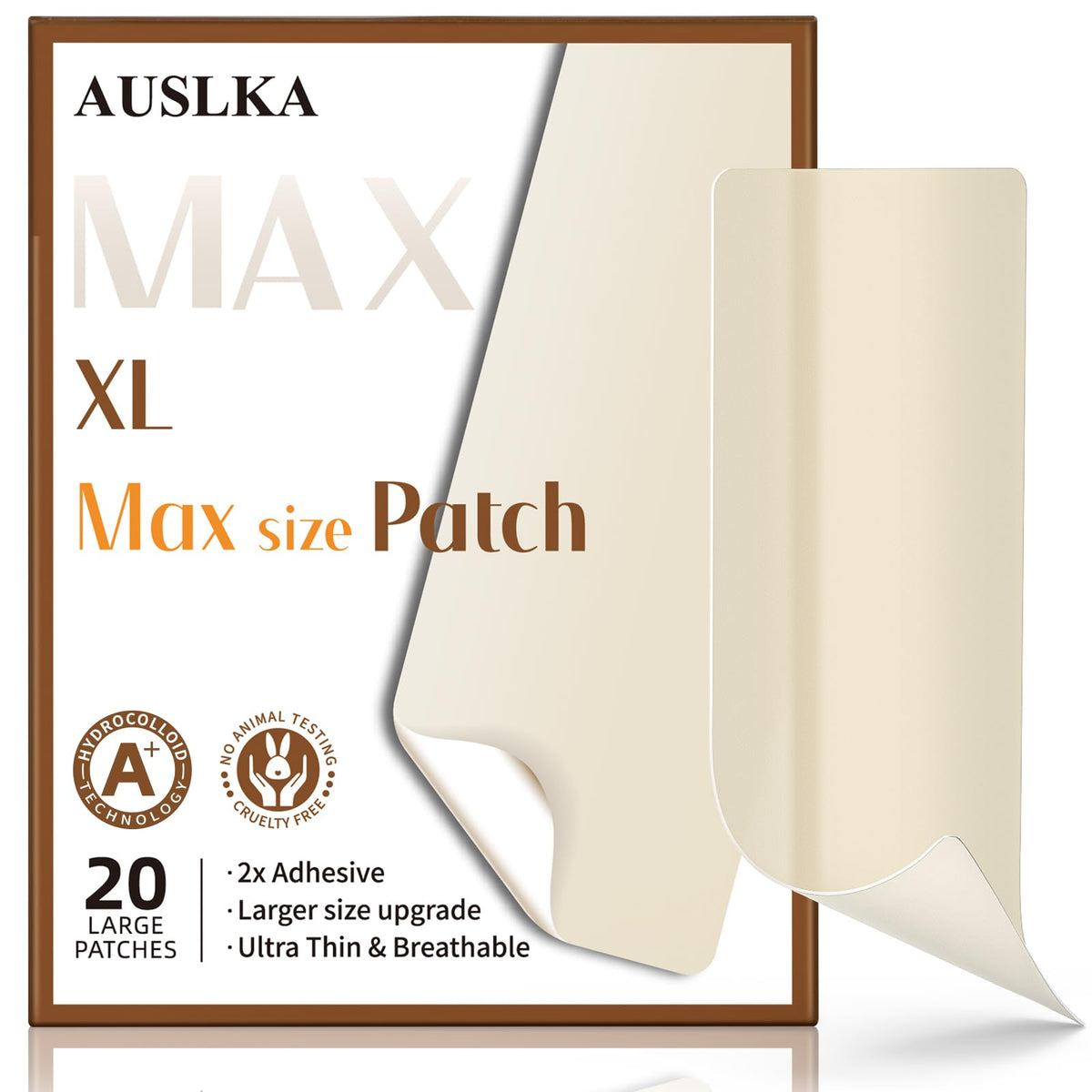AUSLKA parche XL para imperfecciones en nariz, cobertura discreta durante la noche.