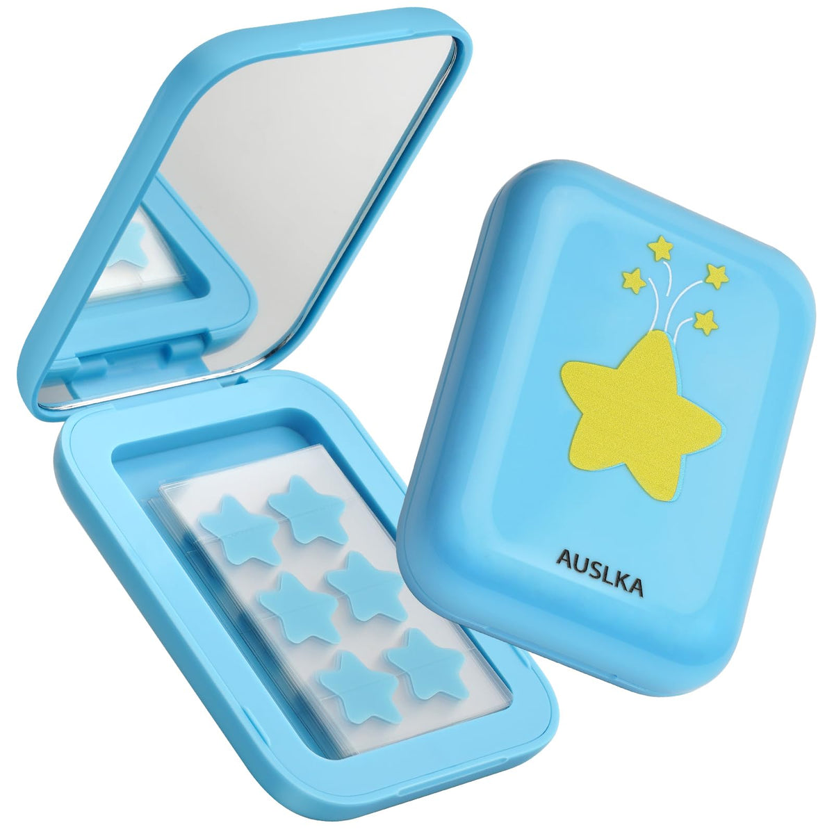 Parches AUSLKA estrella azul para granos, tratamiento rápido y discreto.