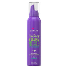 Aussie Mousse Volume 6 onzas: mousse para volumen y fijación duradera en el peinado.