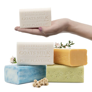 Australian Botanical Goats Milk Jabon pack de 4 para piel suave