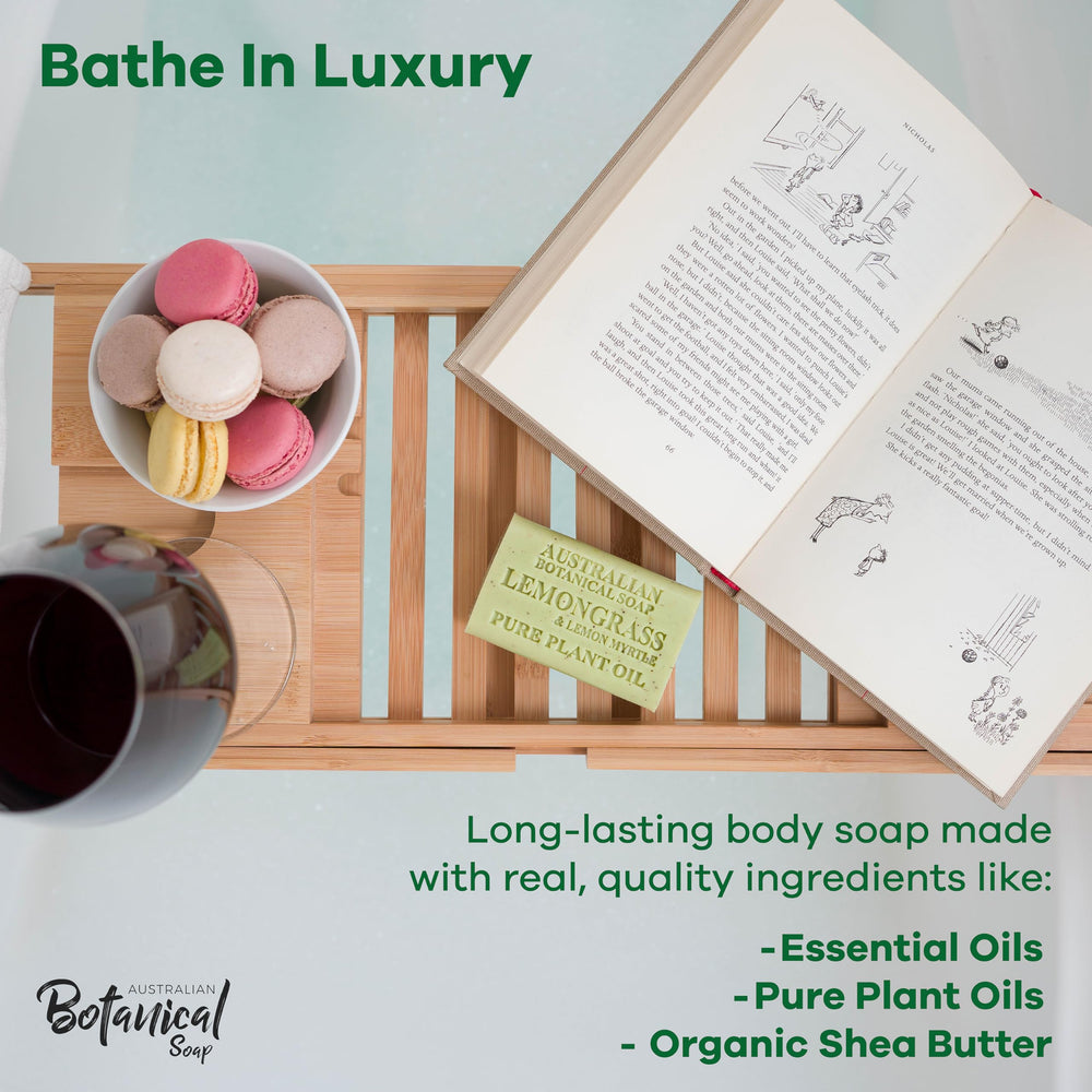 Australian Botanical Soap, textura cremosa para piel suave desde el primer lavado.