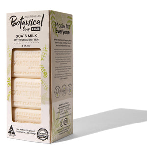 Australian Botanical Soap barra leche de cabra y karité, limpieza suave para piel sensible
