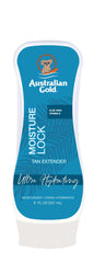 Extensor Australian Gold en botella para prolongar el bronceado con hidratación.