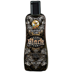 Australian Gold Sinfully Black bronceado profundo en la botella para iniciar el color.
