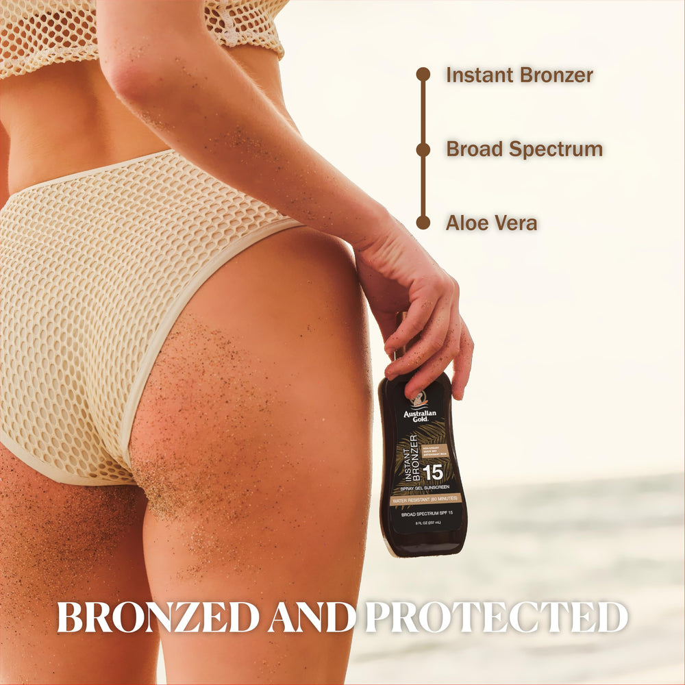 Hidratación profunda con Aceite de Semilla de Girasol y Oliva en Australian Gold SPF 15.