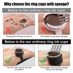 Autdor anillos pigmento con esponja para fijar color con precisión