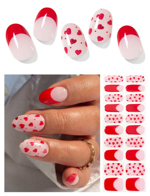 AutyaMee pegatinas de uñas gel con corazón rojo para un look de San Valentín