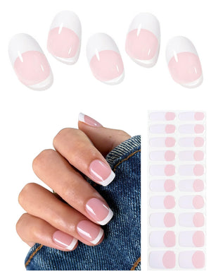 AutyaMee tiras gel semicuradas frances clasico, acabado liso y brillo duradero