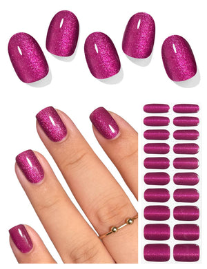 AutyaMee gel uñas ojo gato morado rojo para un acabado duradero
