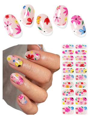 AutyaMee uñas gel flor linda, diseño floral para manicura rápida en casa