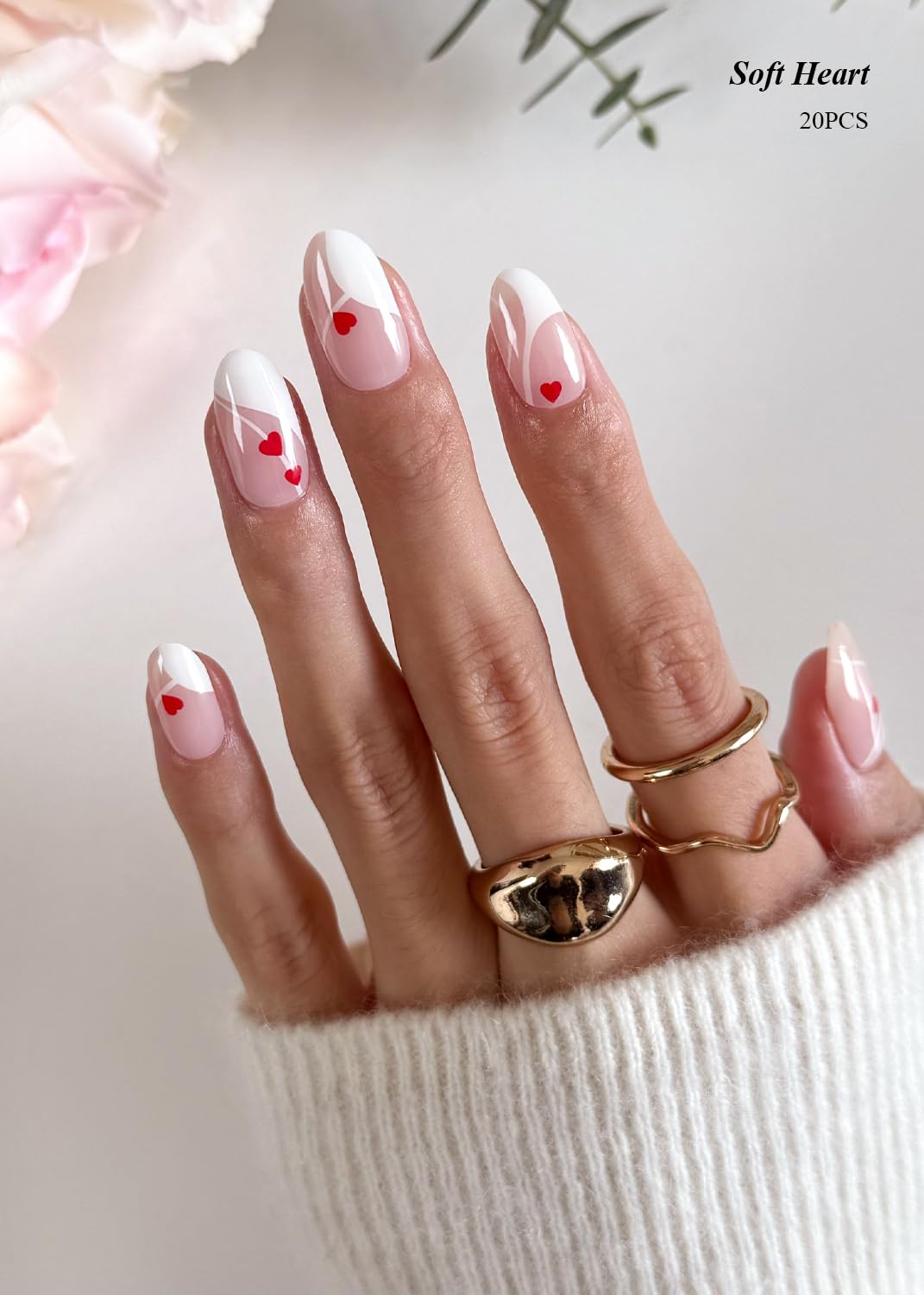 AutyaMee diseño francés San Valentín para uñas elegantes