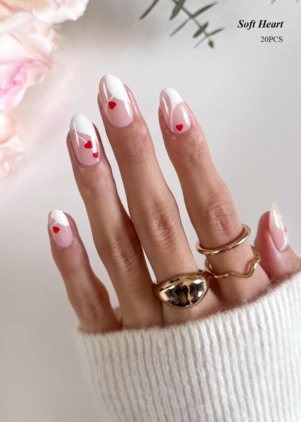 AutyaMee diseño francés San Valentín para uñas elegantes
