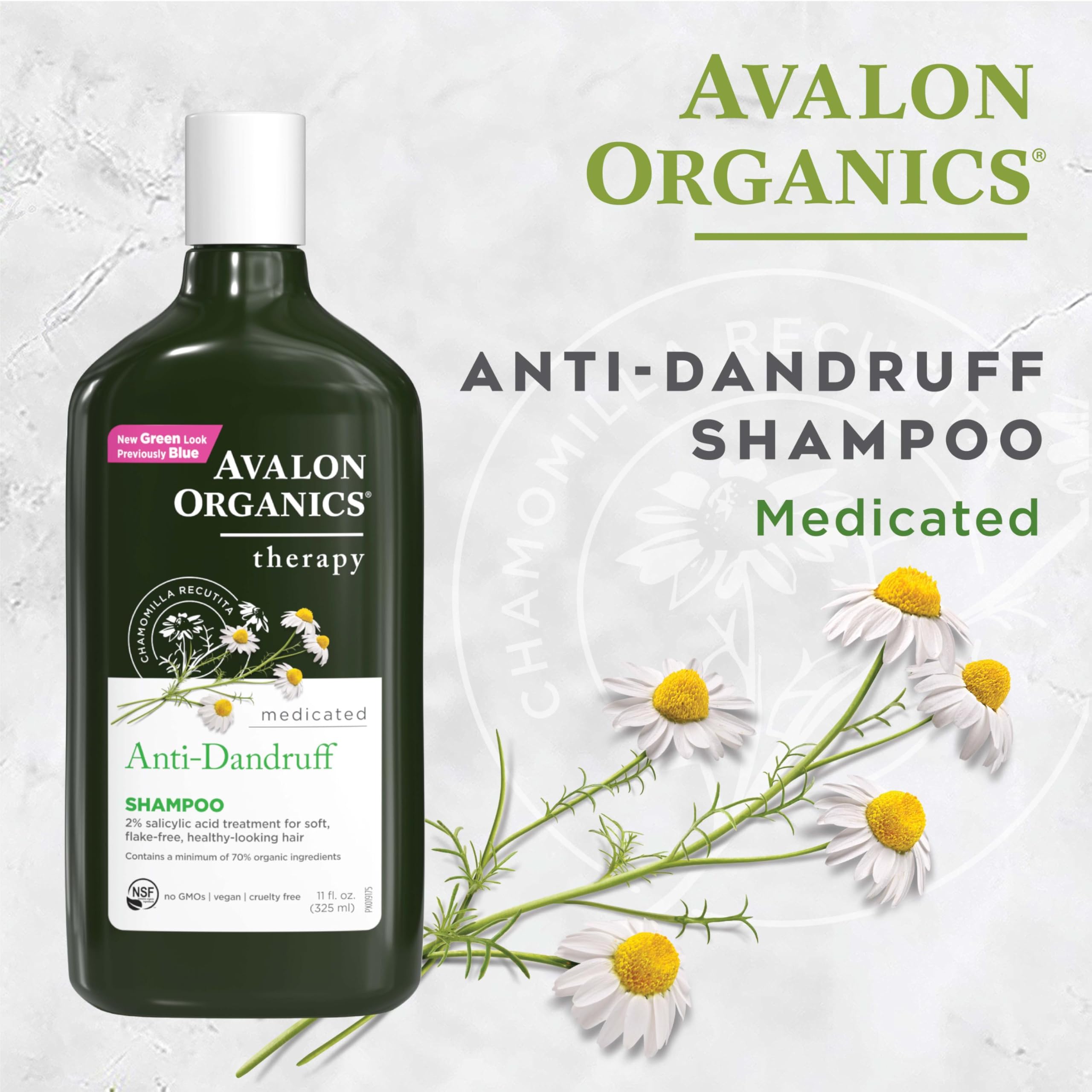 Avalon Organics Champú libre de parabenos y sulfatos para una limpieza suave.