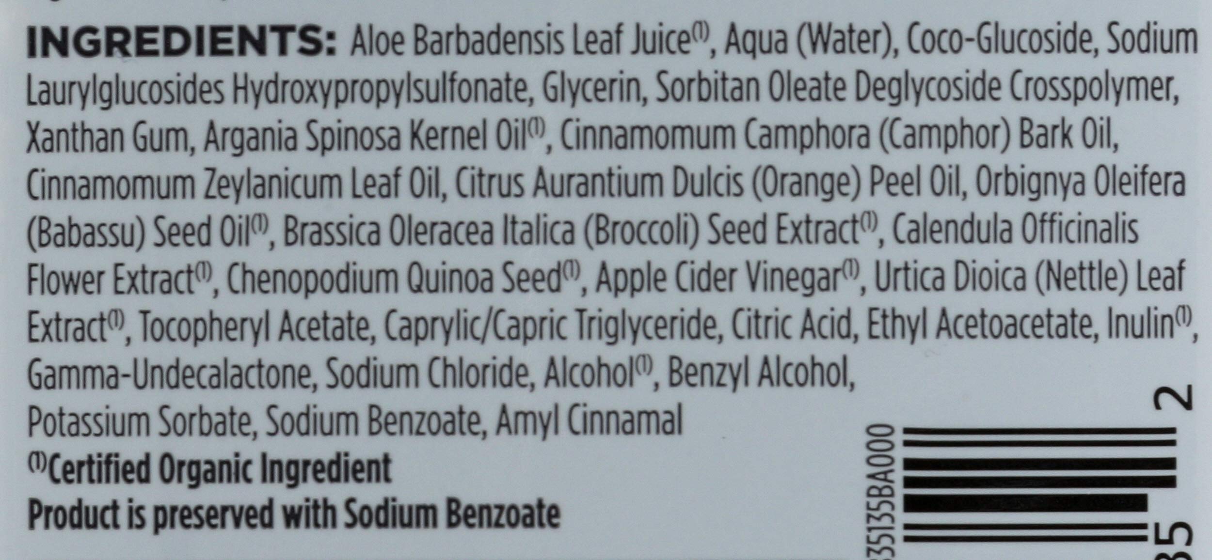 Textura cremosa de Avalon Organics Champú para una experiencia suave.