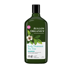 Avalon Organics champú tratamiento cuero cabelludo árbol de té, dúo de botellas para uso prolongado