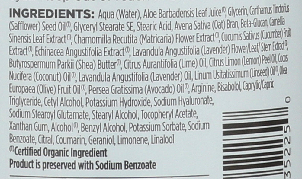 Avalon Organics, ingredientes orgánicos y botánicos para la piel.