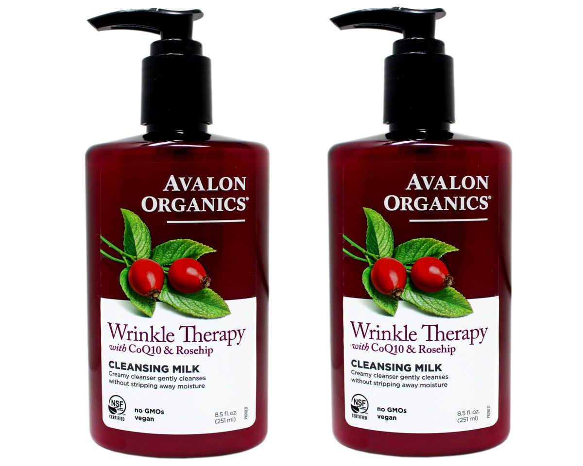 Avalon Organics Leche Limpiadora CoQ10 Facial Botella: limpieza suave y purificante para la piel.